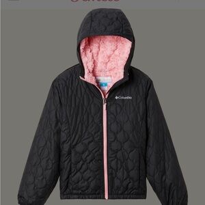 Columbia Kids Quilted Jacket - Black and Pink